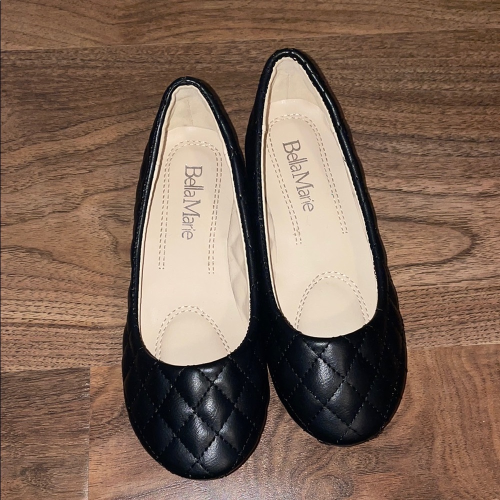 Bella Marie Quilted Black Women's Loafers